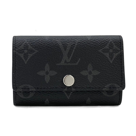 Louis Vuitton Monogram Eclipse Key Case Key Holder Black Gray Silver - Picture 2 of 8